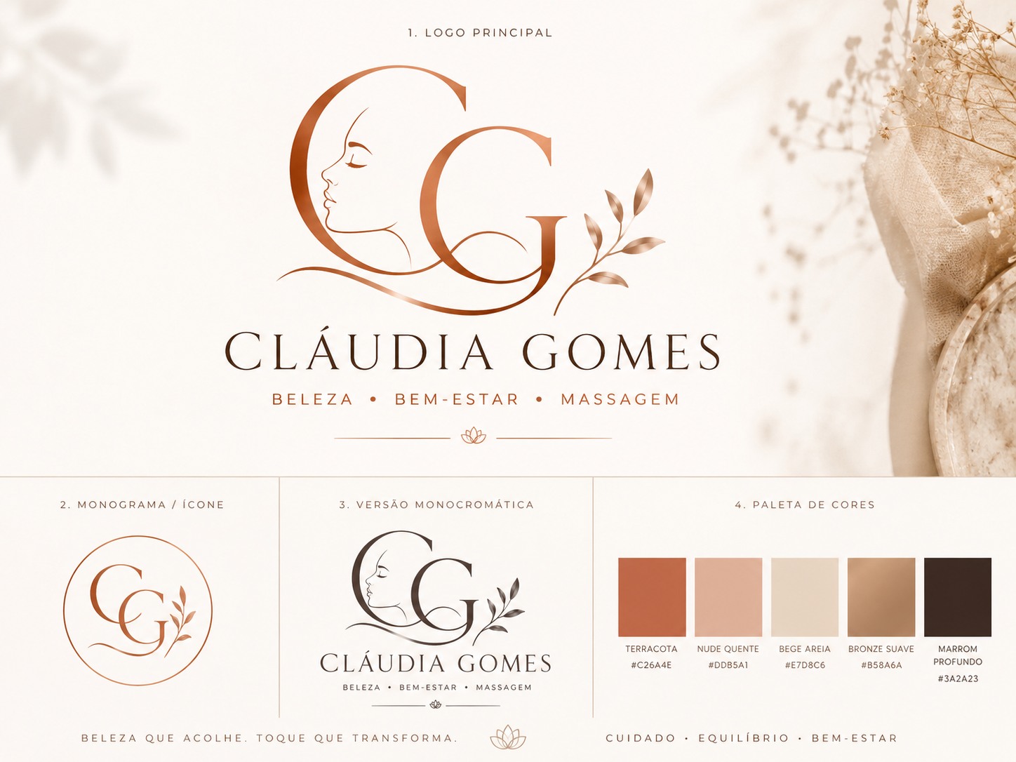 Identidade visual Cláudia Gomes