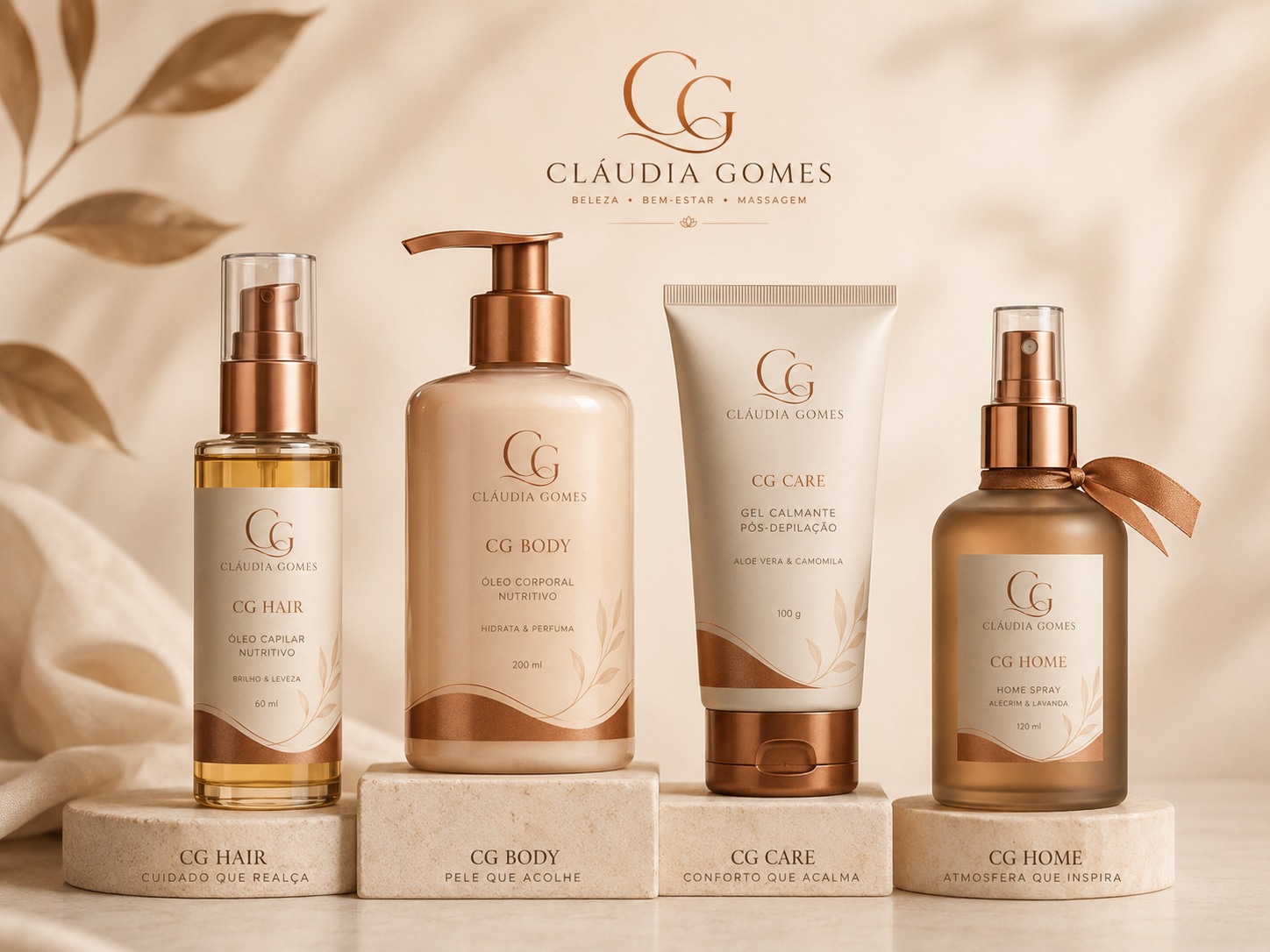 Linha conceitual de produtos Cláudia Gomes